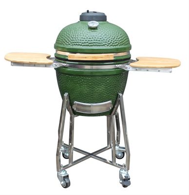أدوات المطبخ Kamado Grill 48 سم 18 بوصة الكل في واحد اللون الأخضر
