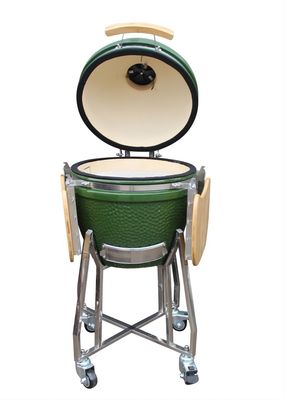 أدوات المطبخ Kamado Grill 48 سم 18 بوصة الكل في واحد اللون الأخضر
