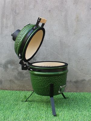 لون أخضر 13 بوصة Kamado Grill أدوات المطبخ مكواة مطلية باللون الأسود