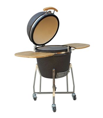 22 بوصة Kamado Grill درجة عالية مقاومة للحريق في الهواء الطلق شواية فحم لون رمادي
