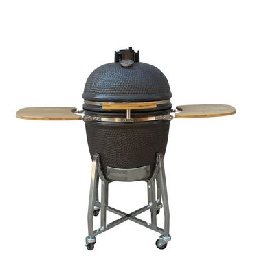 22 بوصة Kamado Grill درجة عالية مقاومة للحريق في الهواء الطلق شواية فحم لون رمادي